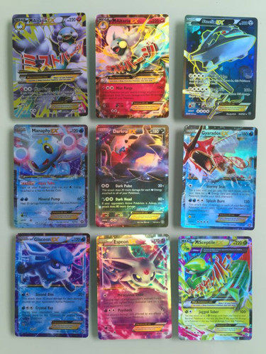 回本价ex卡54张全闪神奇宝贝宠物小精灵 游戏收藏卡片有沾连现象