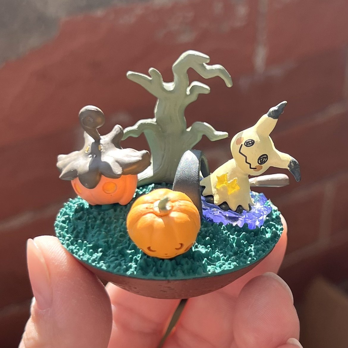 神奇宝贝宠物小精灵车头饰品摆件圣诞伴手小礼物迷你q南瓜精场景