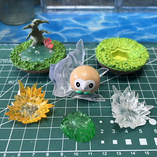 动漫公仔玩偶超大全底座地台水浪火焰效果特效件配件