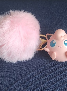 神奇宝贝宠物小精灵泡泡胖丁公仔粉色系毛绒球背包挂件挂饰