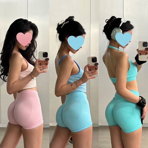 DF提臀塑造巨臀裤运动健身短裤女