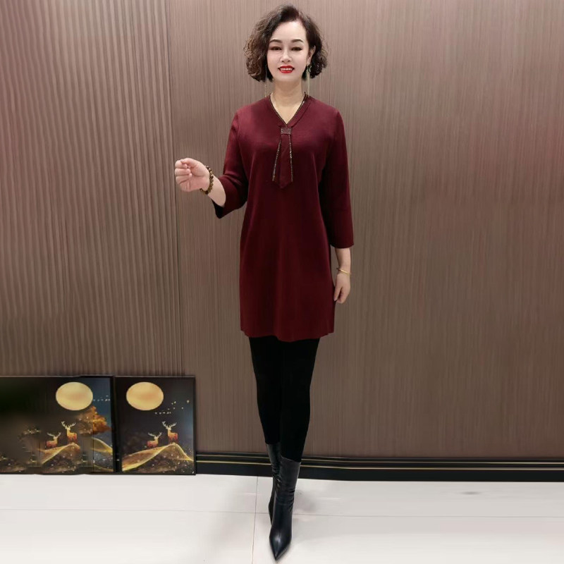 高品质!中年妈妈宽松大码针织衫
