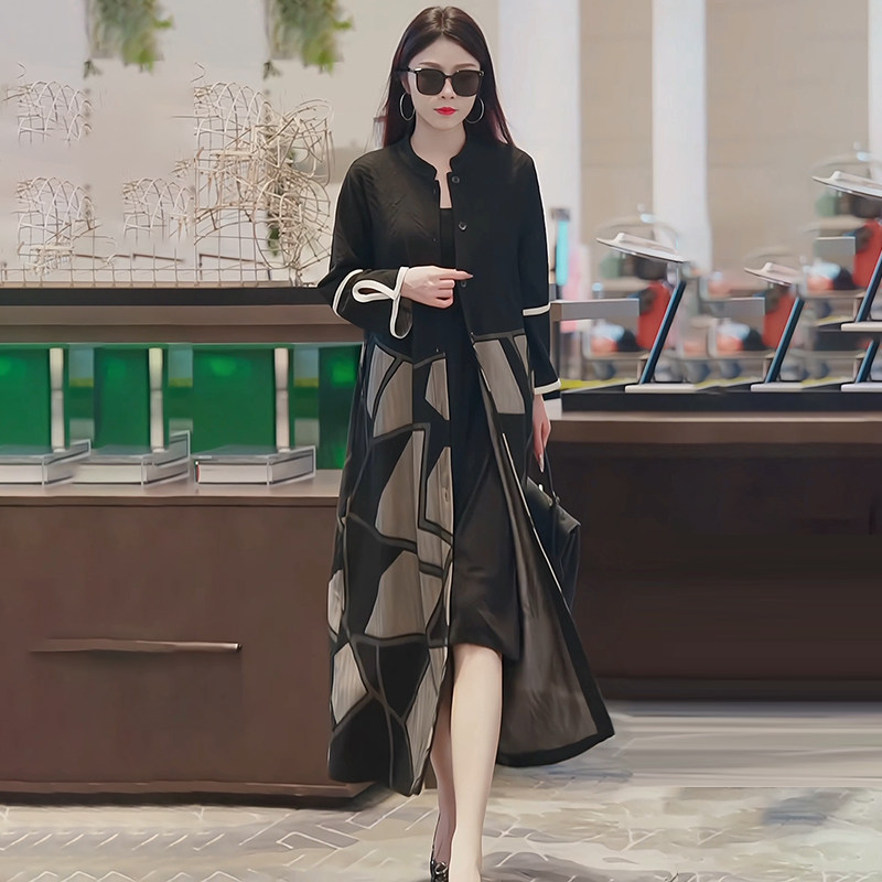 气质妈妈大码风衣外套显瘦大衣女