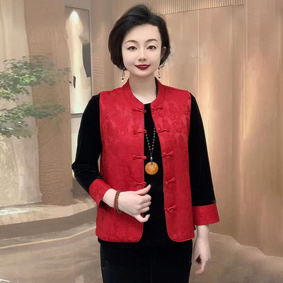 高品质！新中式国风真丝提花马甲