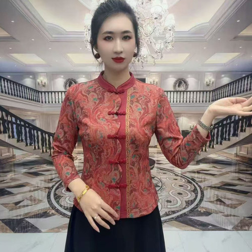 高品质！复古时尚妈妈旗袍开衫