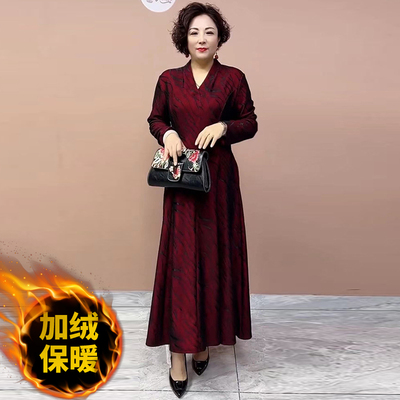 时尚A字裙复合戈蒂丝纯色连衣裙