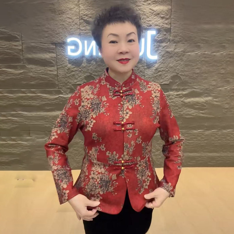 高品质！中年妈妈加绒保暖旗袍衫