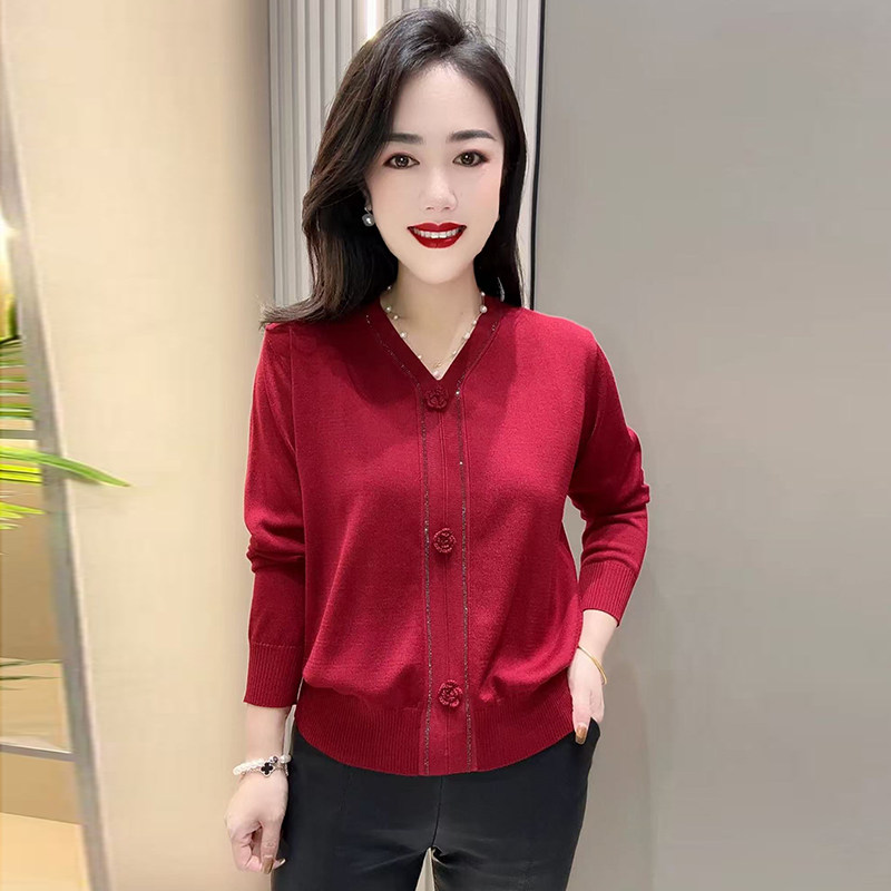中年妈妈针织衫上衣2025春季新款洋气秋冬中老年女装打底遮肚毛衣,女装/女士精品,毛针织衫,淘宝优惠券,粉丝福利购,淘宝优惠卷