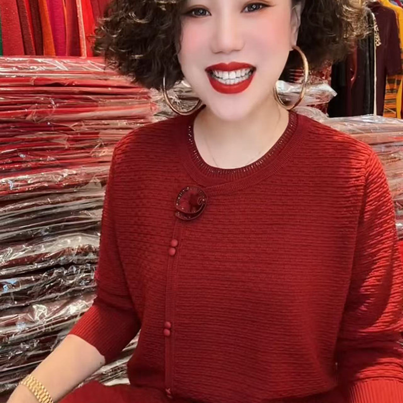 高品质！立体贴花冰丝针织打底衫