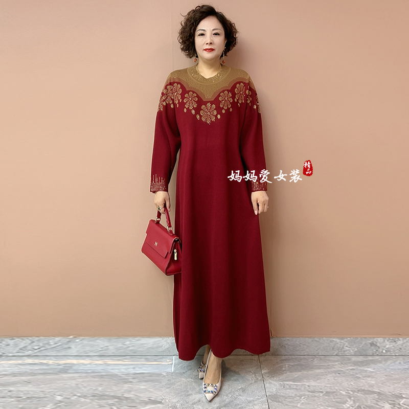 高品质！加肥加大码针织连衣裙