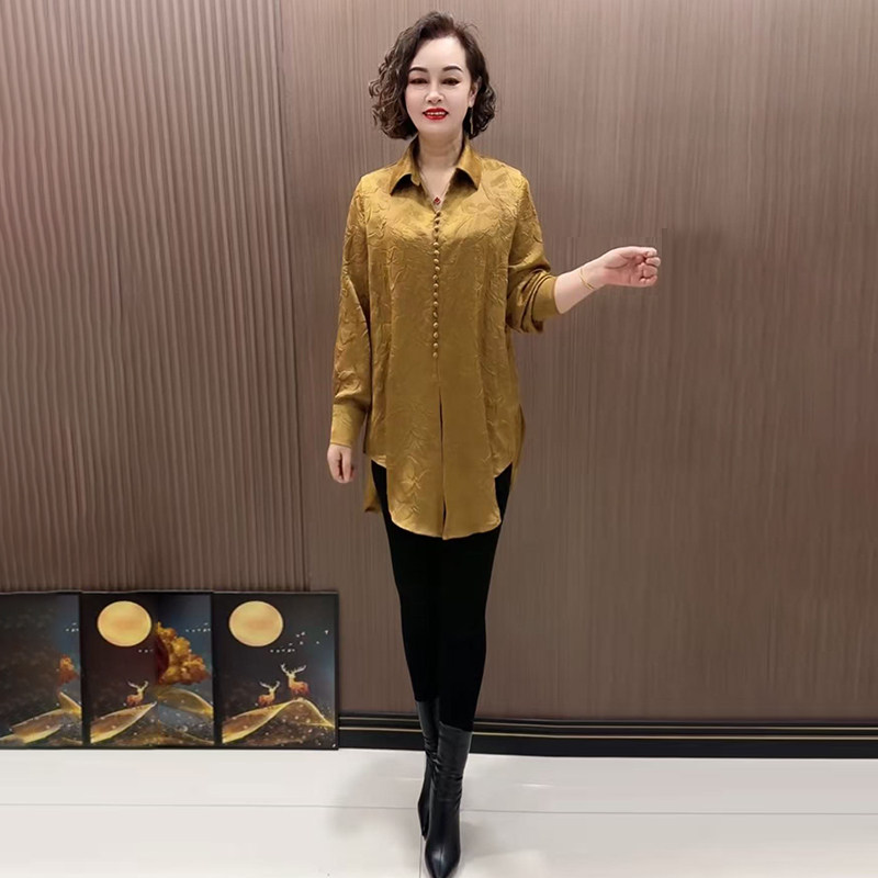 气质复古珍珠扣立领衬衫女2026新款新中式设计感缎面提花打底衬衣,女装/女士精品,衬衫,淘宝优惠券,粉丝福利购,淘宝优惠卷