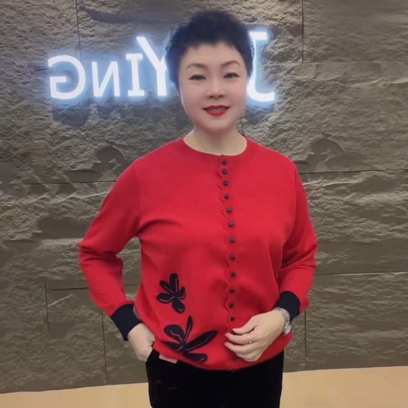 高品质！中年妈妈宽松显瘦针织衫