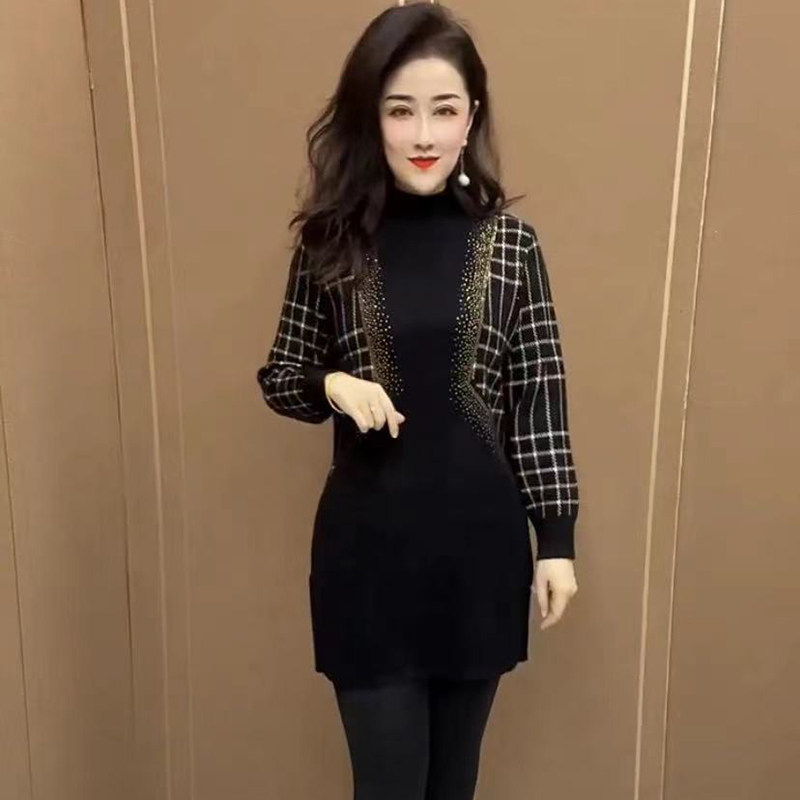 冬季妈妈宽松显瘦大版衫打底衫女
