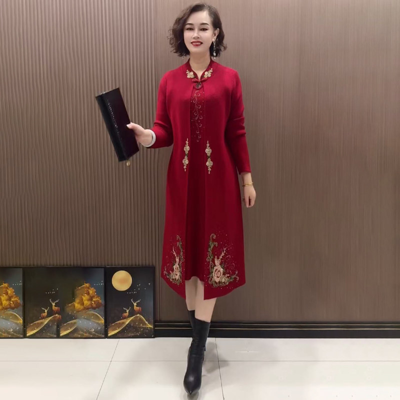 气质妈妈婚宴装喜婆婆连衣裙外套