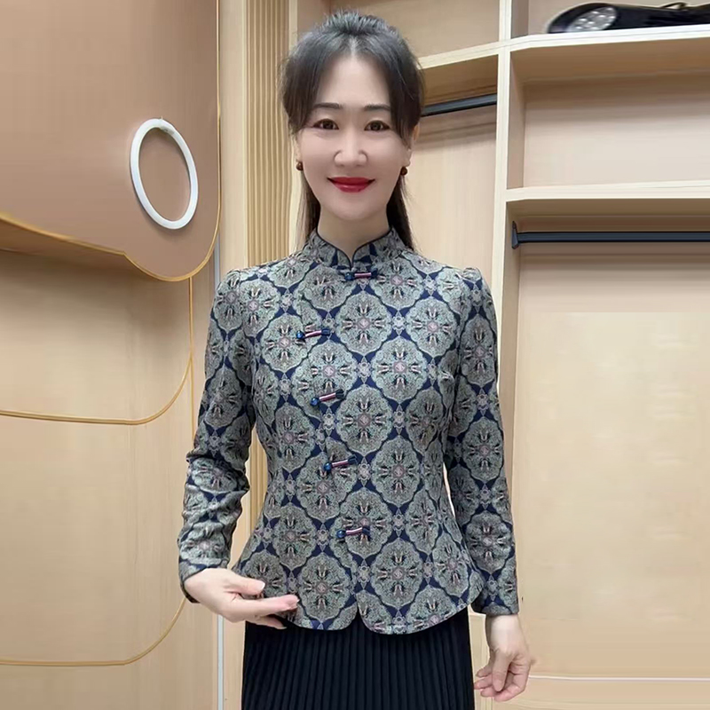 高品质！中老年妈妈加绒保暖衬衫