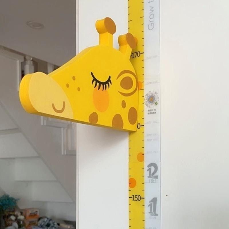 儿童量身高墙贴纸3d立体家用宝宝房幼儿园可移除卡通测量仪尺神器