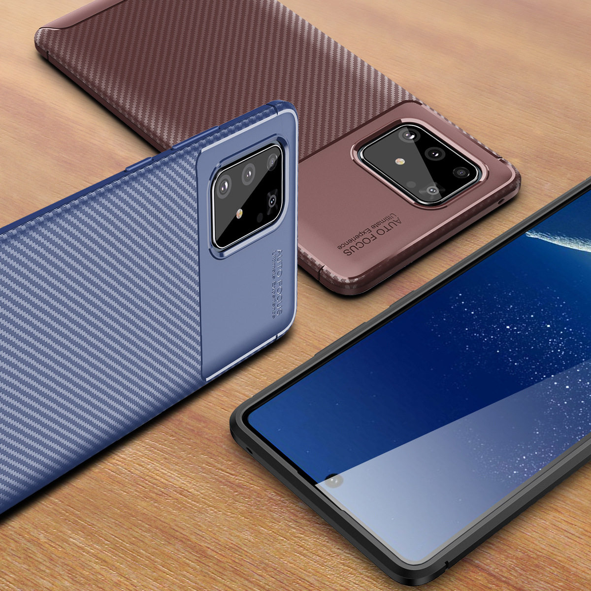 For Samsung A91/M80s Beetle carbon fibre tpu Mobile phone shell A51 A71 A81 All inclusive anti dropping sleevein the 3C Digital Accessories, Cell Phone Accessories , Phone Protection Case/Shell  category - from Buy2taobao.com to provide professional Taobao agent buy service