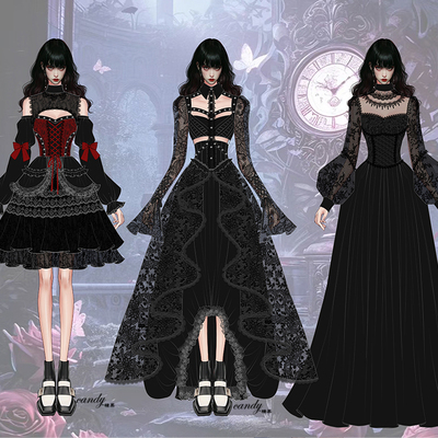 手绘服装设计效果图 淘宝主图 模特时装款式图 PS服装效果图代画