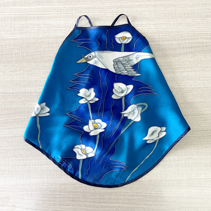 手工绘画 真丝小吊带 桑蚕丝肚兜 性感内衣 情趣古典汉服女睡衣套