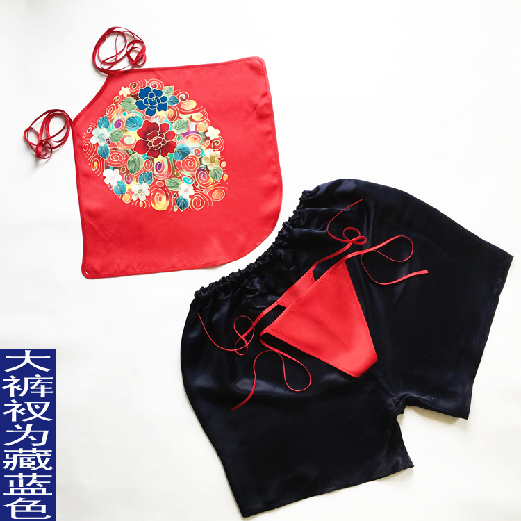 绘画 女成人肚兜式内衣性感小吊带 情趣诱惑真丝睡衣套装古风汉服