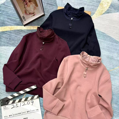 菲玛掂251209半高领宽松长袖卫衣