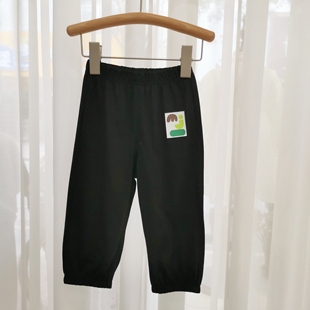 衣拉拉夏季男女童棉爽爽薄款棉料速干防蚊宽松休闲灯笼九分长裤