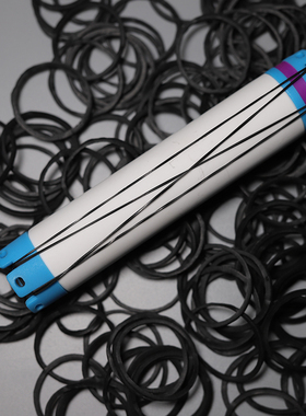 艾文烫发橡皮筋带金属钩艾弟会烫发橡皮筋数码陶瓷杠金属钩橡皮筋