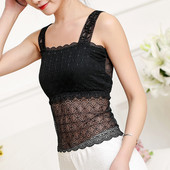 2017夏季 菱形背心春夏蕾丝裹胸抹胸防走光打底长款 吊带女