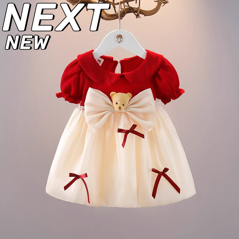 英国Next New女童连衣裙夏季洋气小公主裙婴儿礼服女宝宝夏裙子潮
