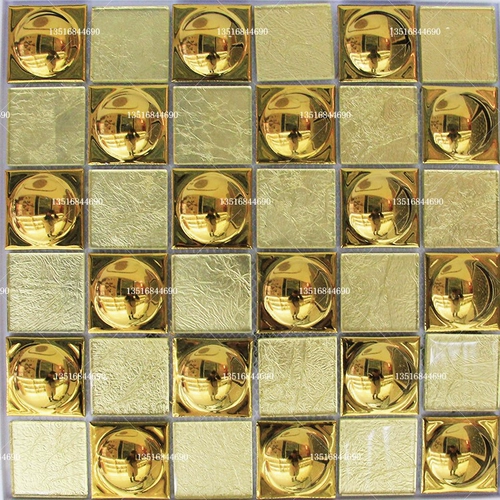 Круглая трехмерная металлическая стеклянная мозаика из нержавеющей стали, в 3d формате, зеркальный эффект