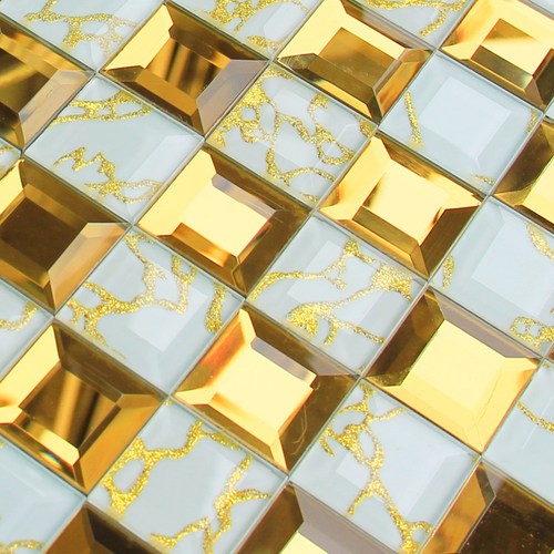 镜面磨边水晶玻璃马赛克瓷砖墙贴