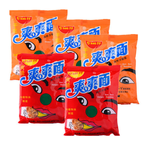80后怀旧零食七宝一丁40包爽爽面