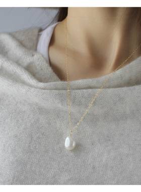 美18K包金 巴洛克复古珍珠项链宫廷风洋气满天星长毛衣链 包邮