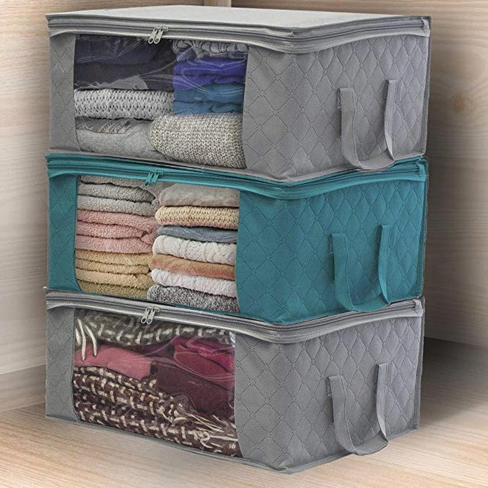 Folding Quilt Storage Bag Dust-Proof Duvet Storage Box Wardr