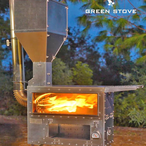 绿炉Greenstove Hori5 Max横炉户外颗粒柴火炉帐篷内炉取暖炉