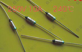 家电金属温度保险丝保险管 热熔器 熔断器 240度 250V 10A 240℃ - 封面