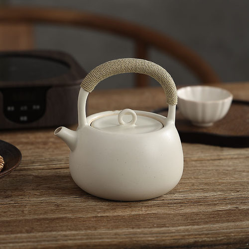 惠泽轩苏打釉白泥开片煮茶烧水壶