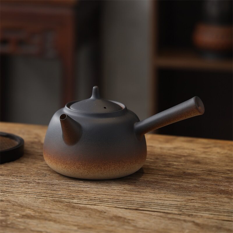 惠泽轩窑变原矿陶白泥煮茶烧水壶