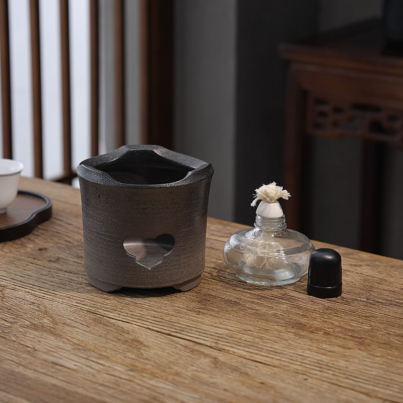 柴烧围炉煮茶酒精炉家用室内烤火炉器具全套罐罐煮茶壶煮茶器茶炉图片