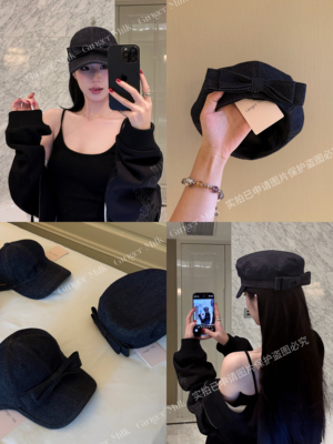 GingerMilk新品 四版本蝴蝶结棒球帽贝雷帽气质时髦韩博主同款