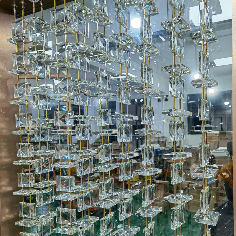 宇泰水晶玻璃砖镂空隔断钻石墙