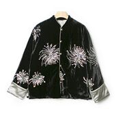 手工钉珠蝴蝶烟花国风棉服外套WT3012 小李不讲李呀 衣长63起