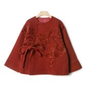 盘绳绣毛呢外套TZ2738 小李不讲李呀 衣长63起