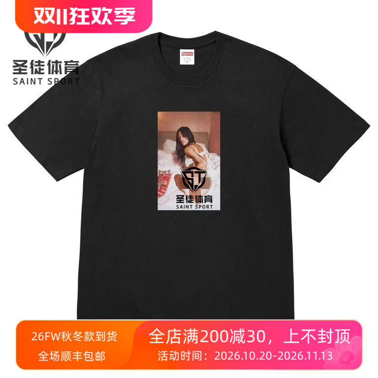 现货正品 Supreme 26FW Larry Clark 艺术家联名人物摄影 短袖T恤