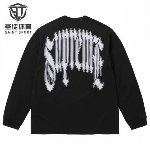 SupremeIntarsia背后logo长袖