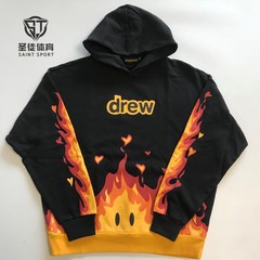 正品 Drew House 22款 贾斯汀比伯 笑脸 火焰字母卫衣 帽衫