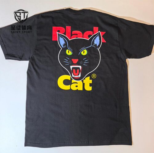 背后卡通黑猫短袖Supreme