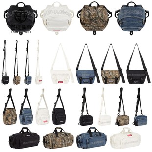 正品 Supreme 25FW Denim Bag丹宁牛仔 双肩包单肩包邮差包旅行包
