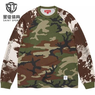  Supreme 26FW Wildlife Camo L/S Top 豹纹迷彩Logo 长袖