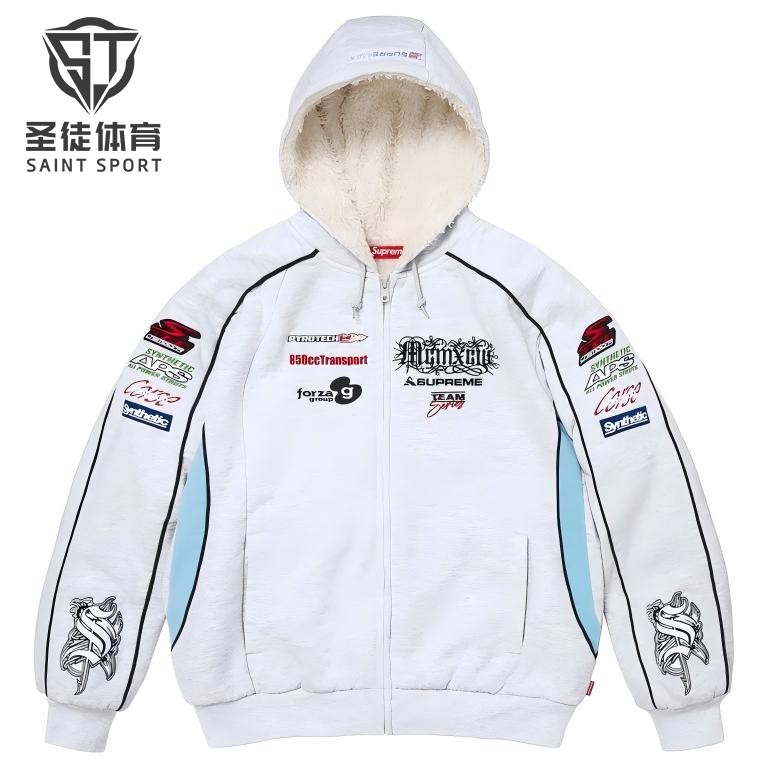 SupremeRacing刺绣拉链卫衣图片
